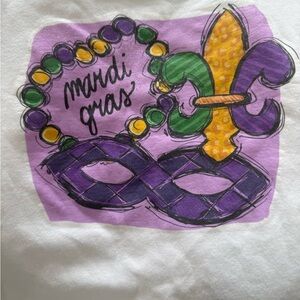 Girl’s Size 8, Mardi Gras Graphic Top